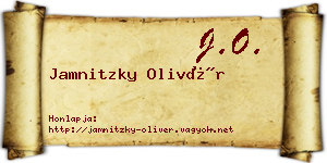 Jamnitzky Olivér névjegykártya
